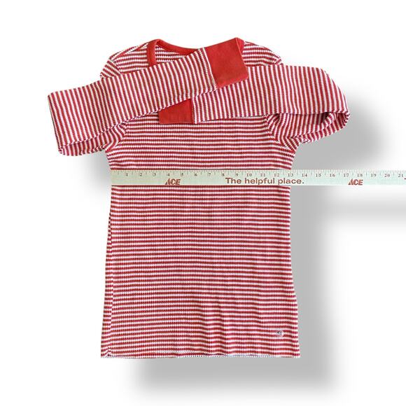 American Eagle NWT Striped Long Sleeve Shirt Womens Size XS Red White - Picture 5 of 9